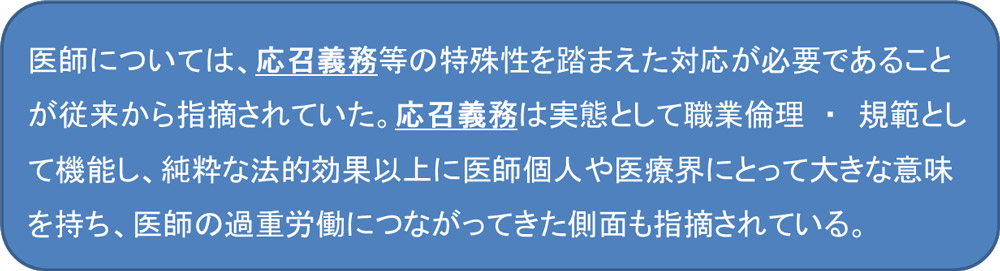 出展：厚生労働省「医師の働き方改革に関する検討会 報告書（2019年3月）より」